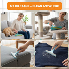 BoxZone 61-inch handle reaches under furniture for thorough cleaning.