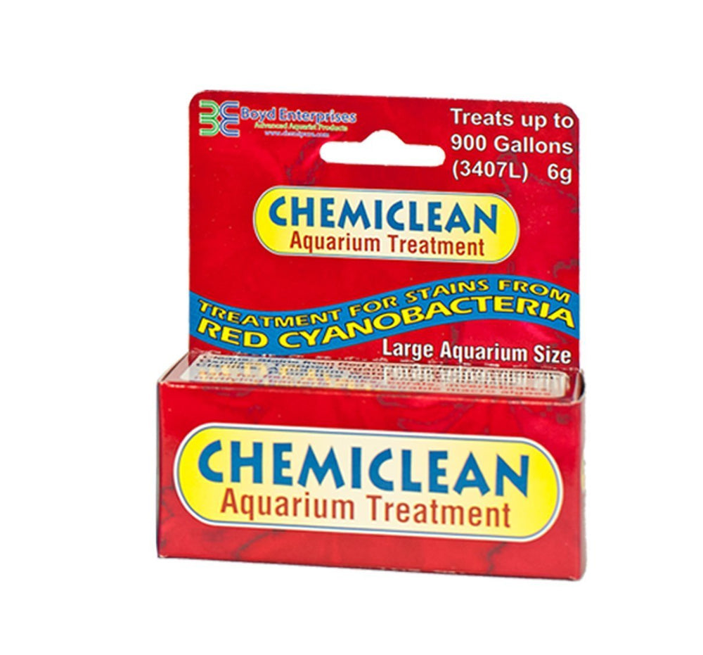Boyd Chemi-Clean 6g bottle treats cyanobacteria blooms in aquariums