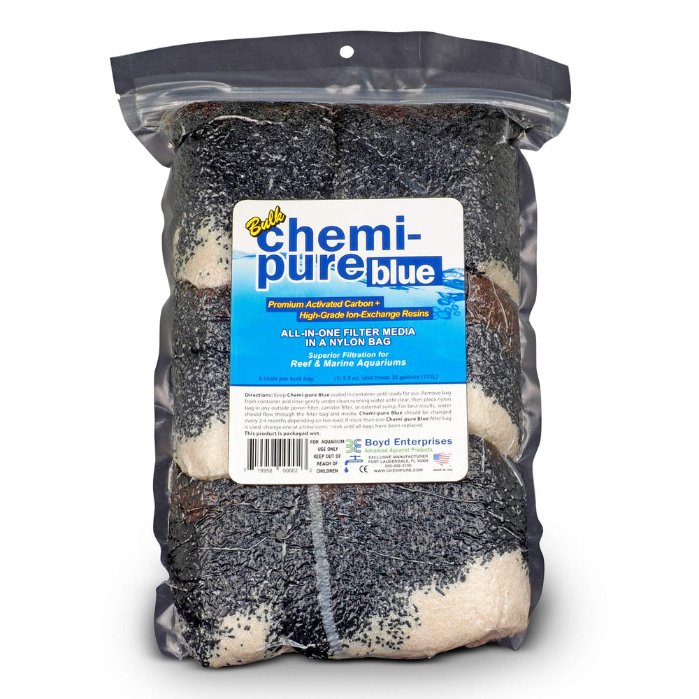 Boyd Chemi-Pure Blue 5.5 oz bulk media improves aquarium clarity by reducing toxins, phosphates, and metals.