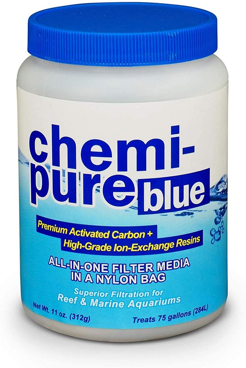 Boyd Enterprises Chemi-Pure Blue 11oz media in a bag improves aquarium clarity and toxin balance.