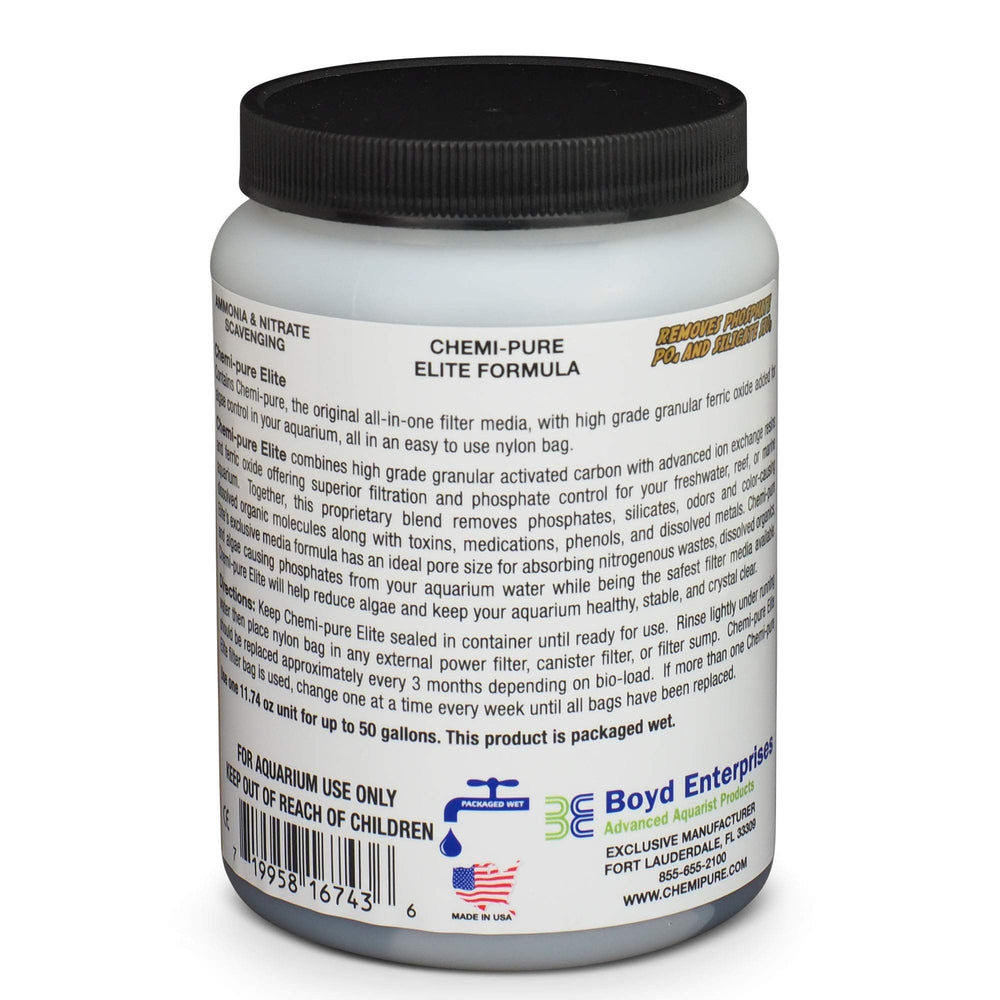 Boyd Enterprises Chemi-pure Elite filter sack supports clean water in canisters.