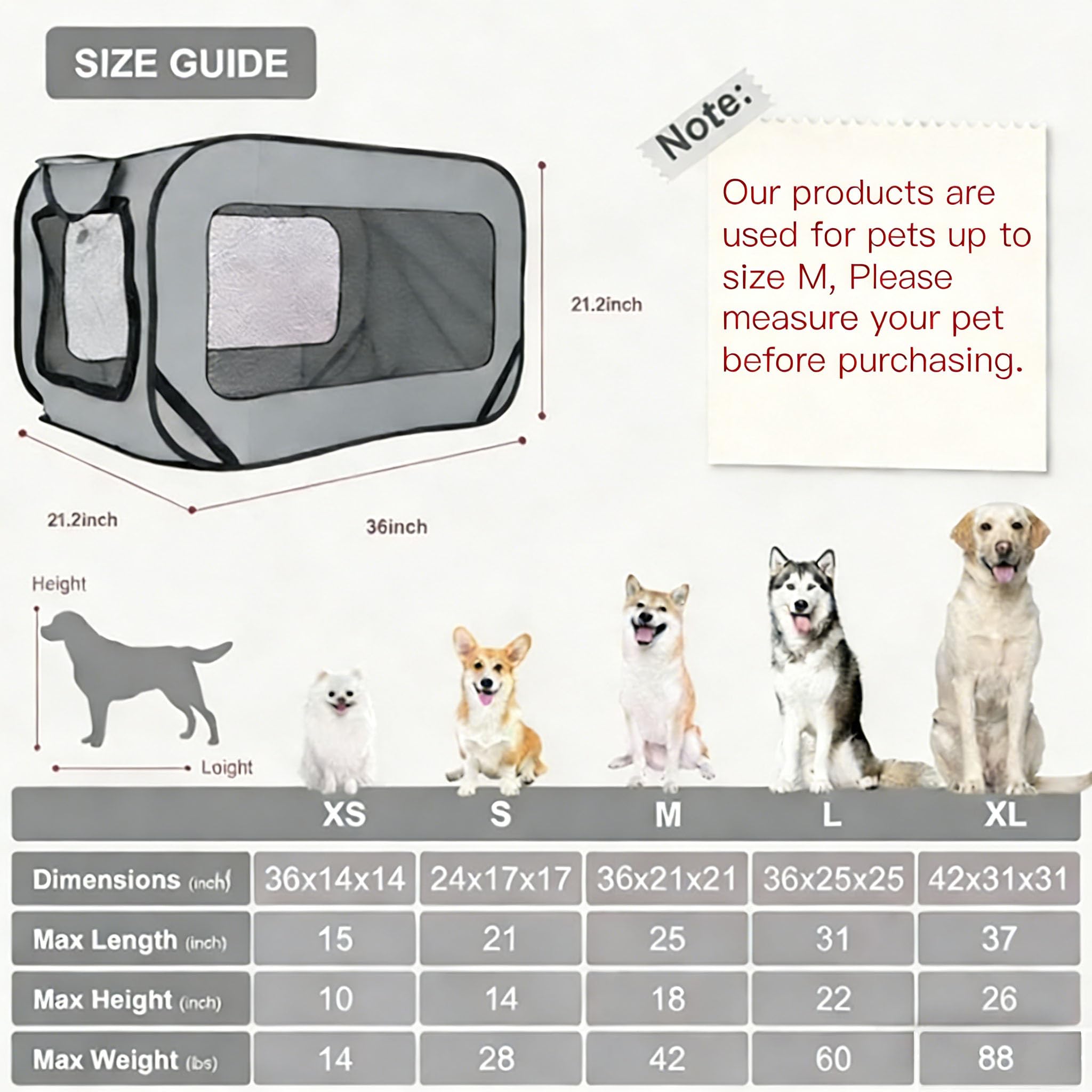 BOYUZHE pop-up dog cage indoor-outdoor for quick setup anywhere