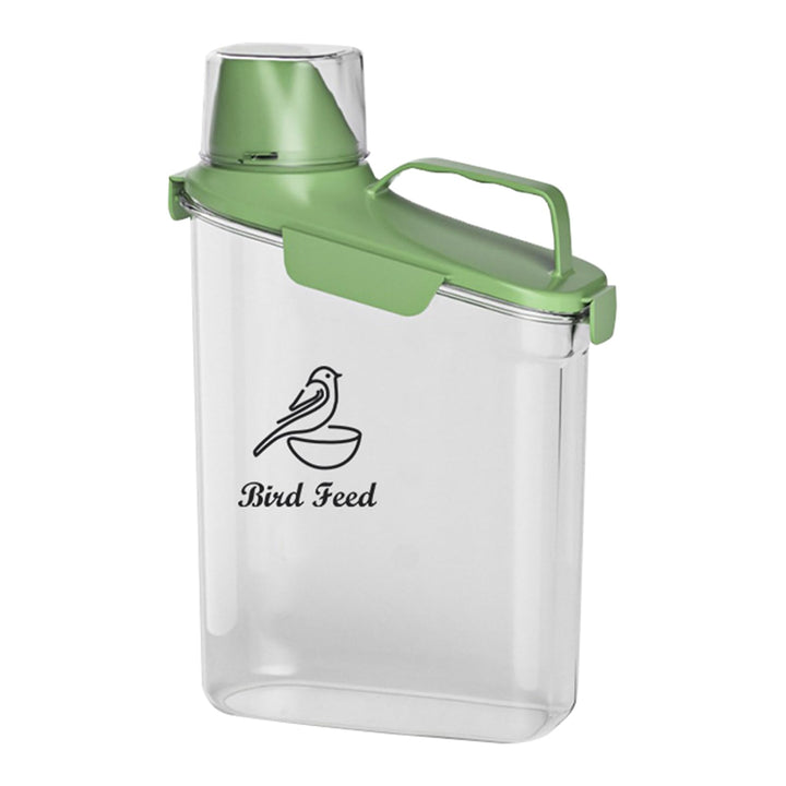 Brabtod bird seed storage container with airtight lid keeps seeds fresh.