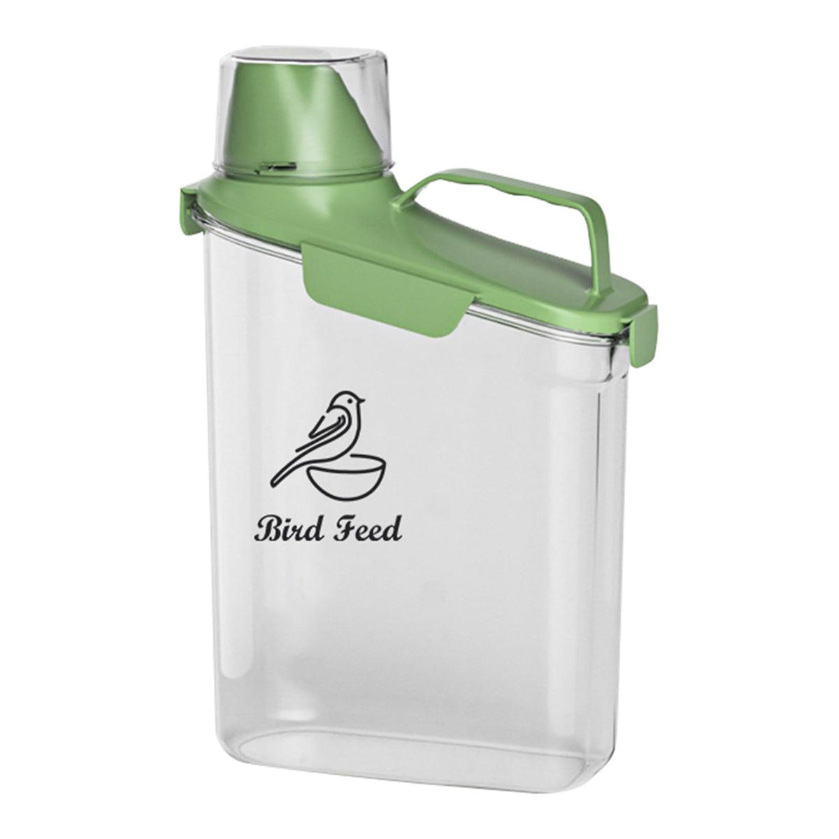 Brabtod bird seed storage container with airtight lid keeps seeds fresh.