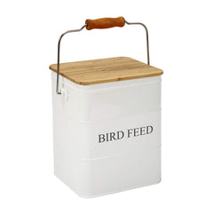 Brabtod bird seeds storage container front view showing airtight design for freshness