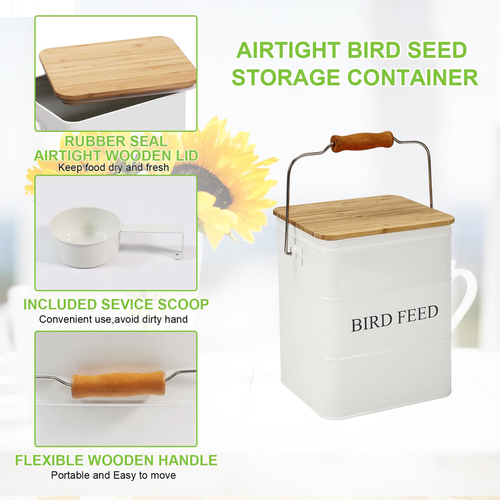 Brabtod storage container with wooden handle for easy moving