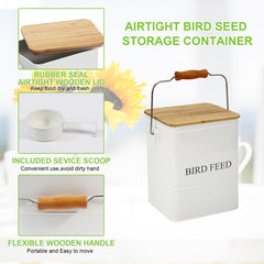 Brabtod storage container with wooden handle for easy moving