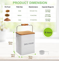 Brabtod dog treats jar with wooden lid for stylish organization
