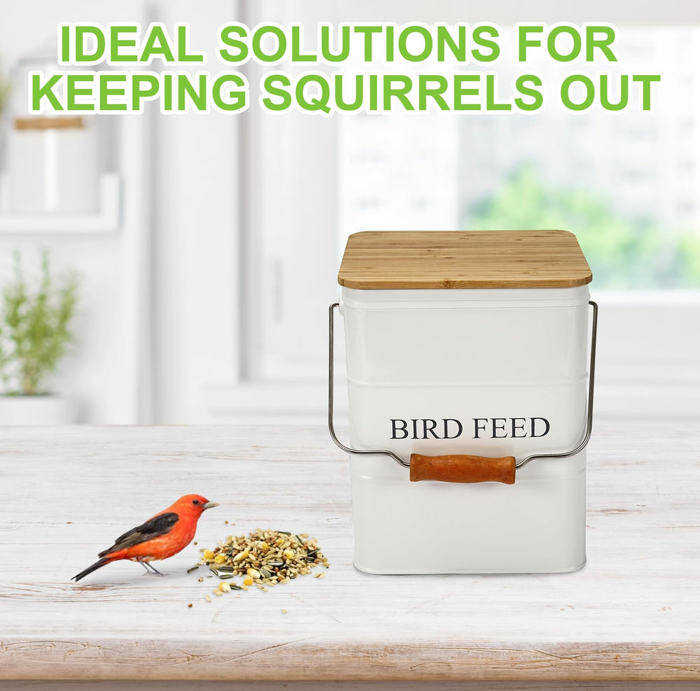 Brabtod scoop included for precise portions of seeds and treats