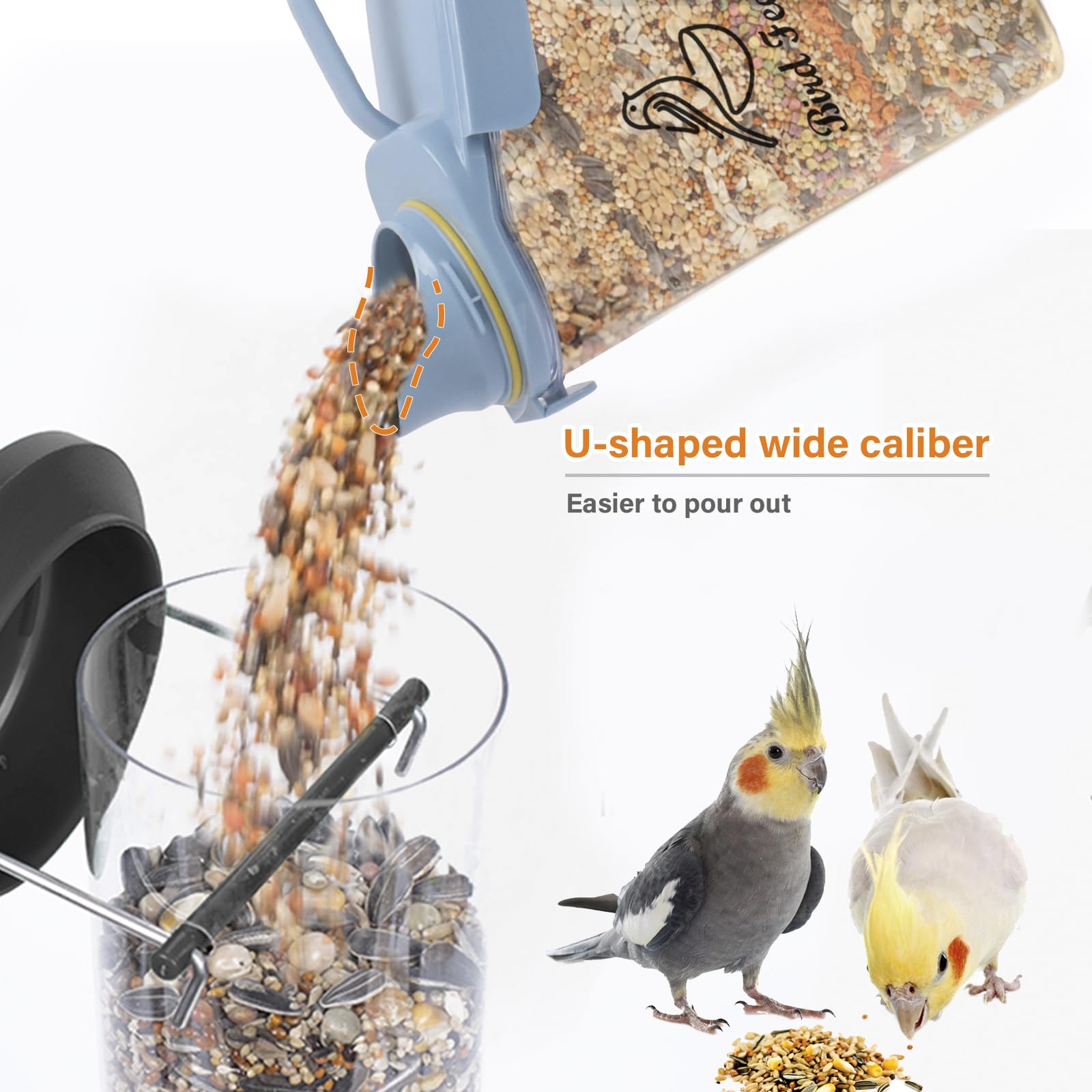 Brabtod portable carry handle for outdoor bird feeding