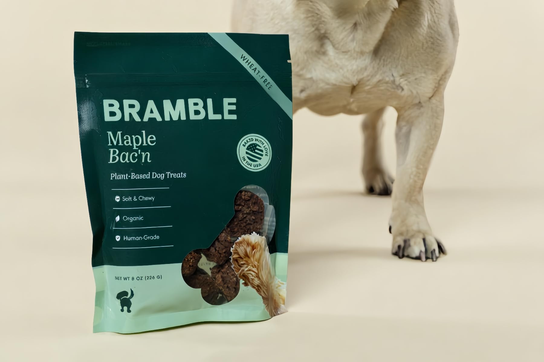 BRAMBLE training rewards: tasty plant-based bites for dogs.