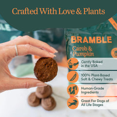 BRAMBLE carob pumpkin cookies provide a soft texture ideal for training.