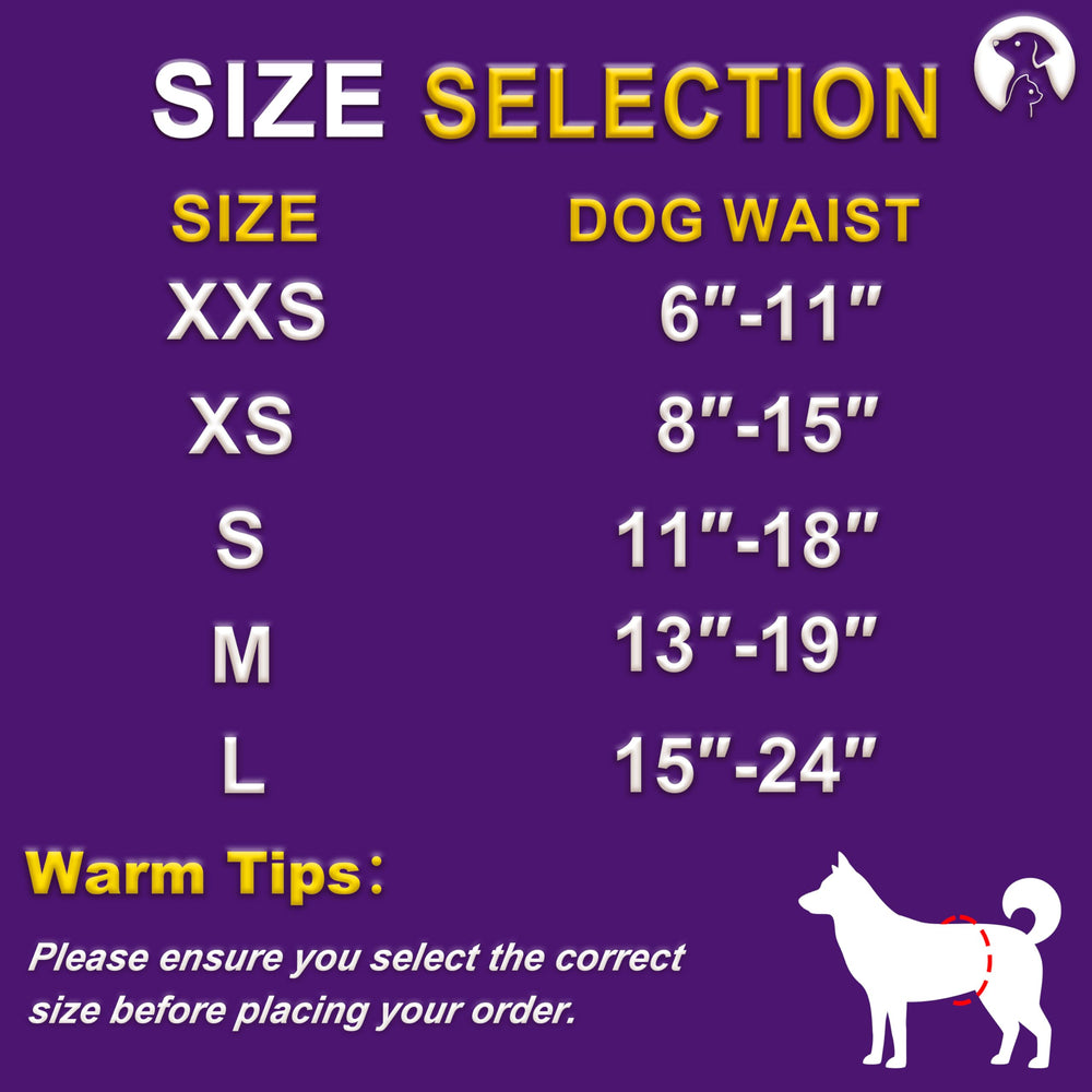 BrandonSuper Dog Diapers 360 wrap design for full coverage and leak protection.