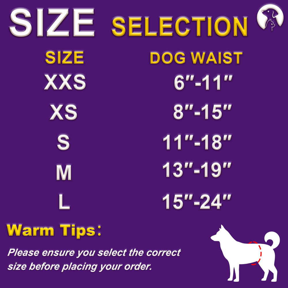 BrandonSuper Dog Diapers 360 wrap with Velcro for snug, adjustable security.