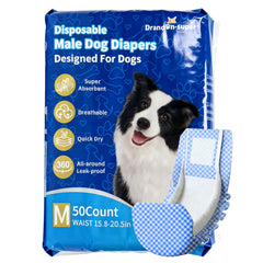 Brandonsuper dog diapers male wrap closed showing secure leak protection for active dogs.