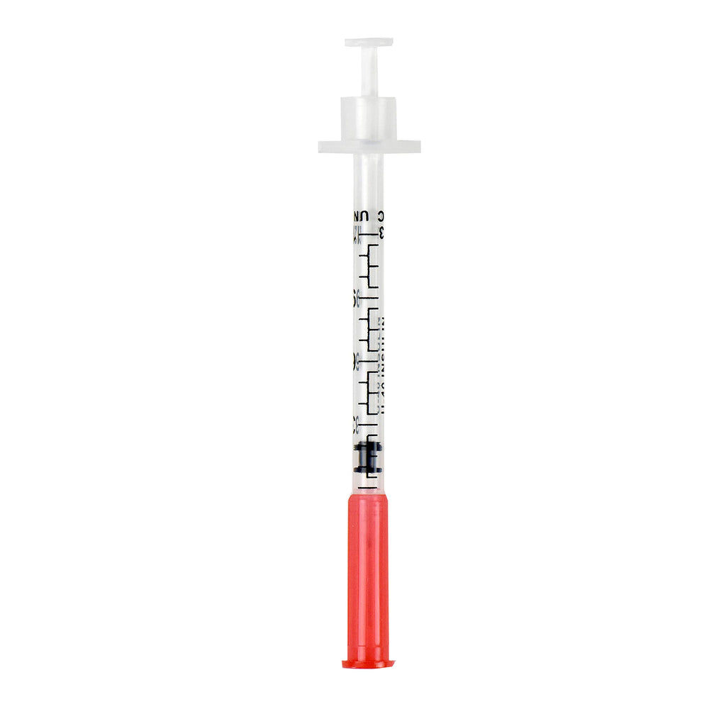 Brandzig U-40 syringes with clear graduation scale for precise dosage visualization.
