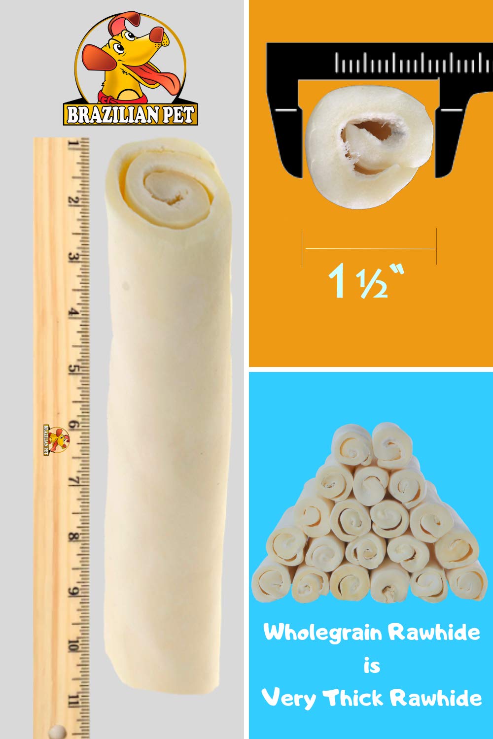 Brazilian Pet Premium Retriever Rolls pack shot, 10-pack convenience for home use