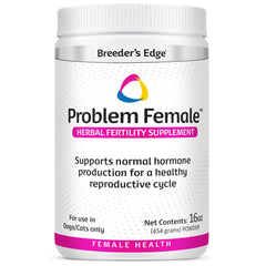 Breeder's Edge Problem Female bottle pour highlights pork liver flavor for easy dosing.