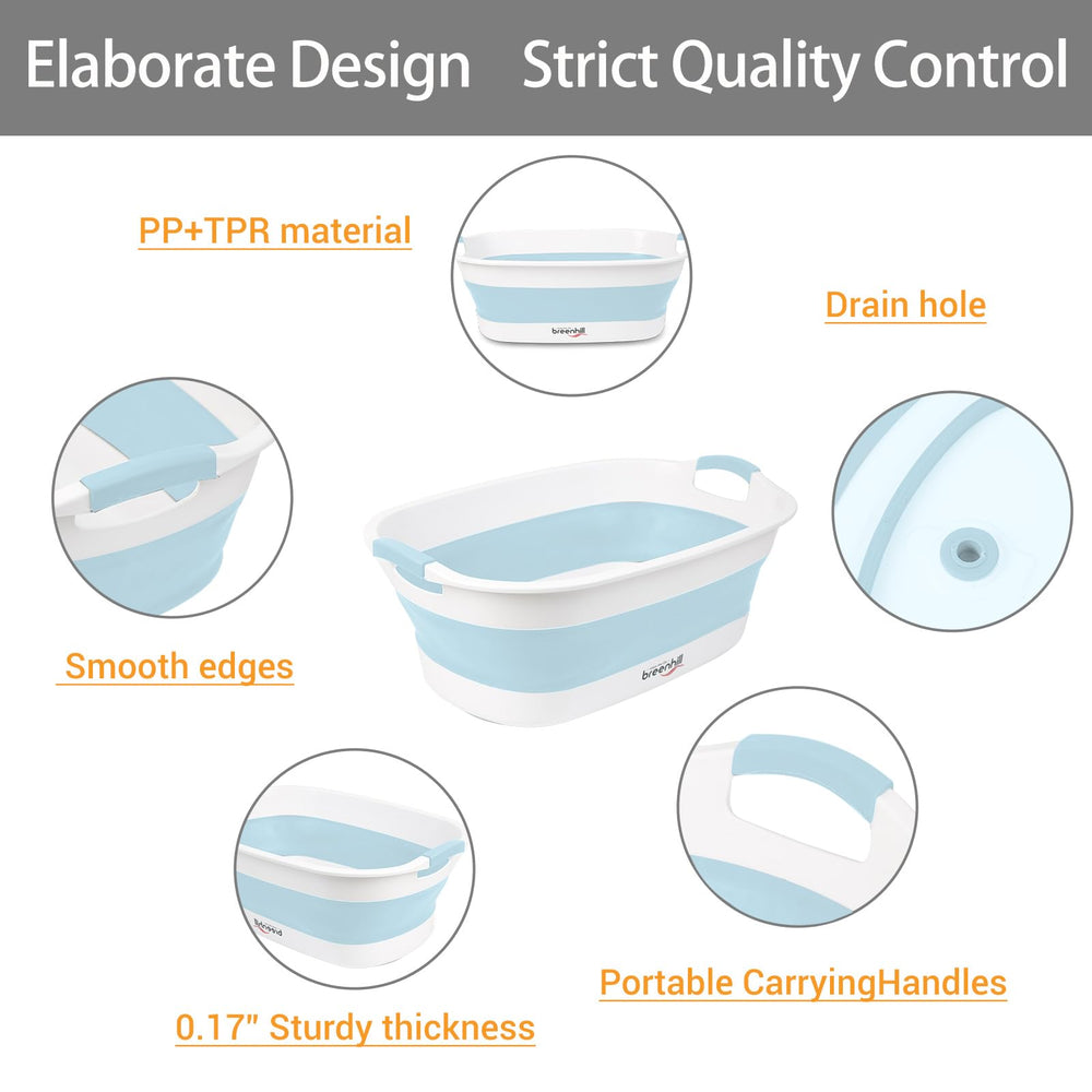 BREENHILL blue foldable tub suited for indoor or outdoor pet baths