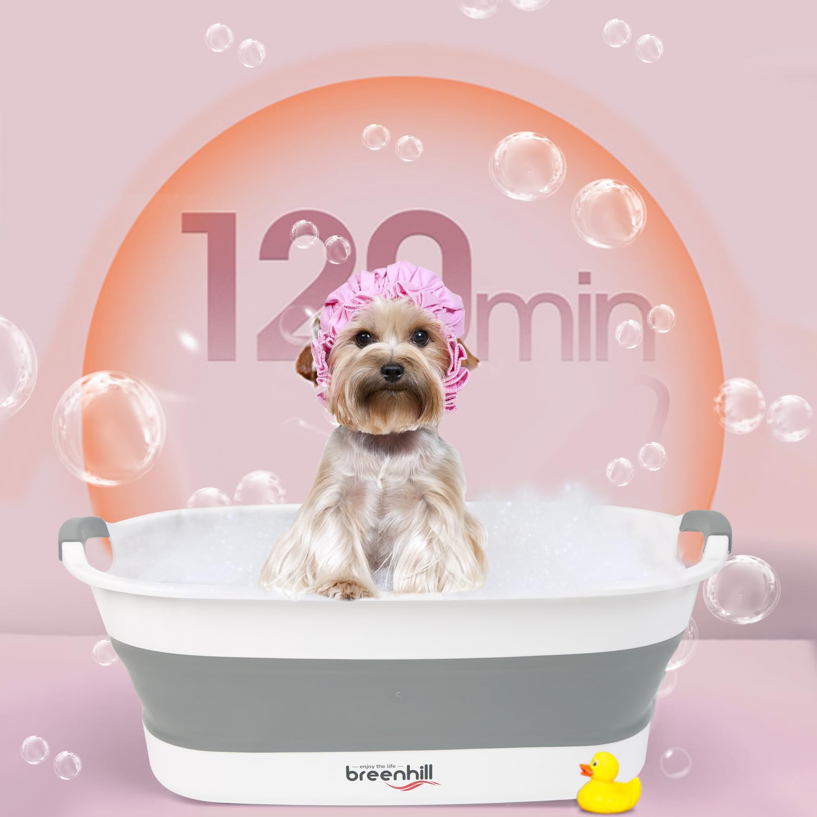 BREENHILL tub features non-slip handle for easy transport.