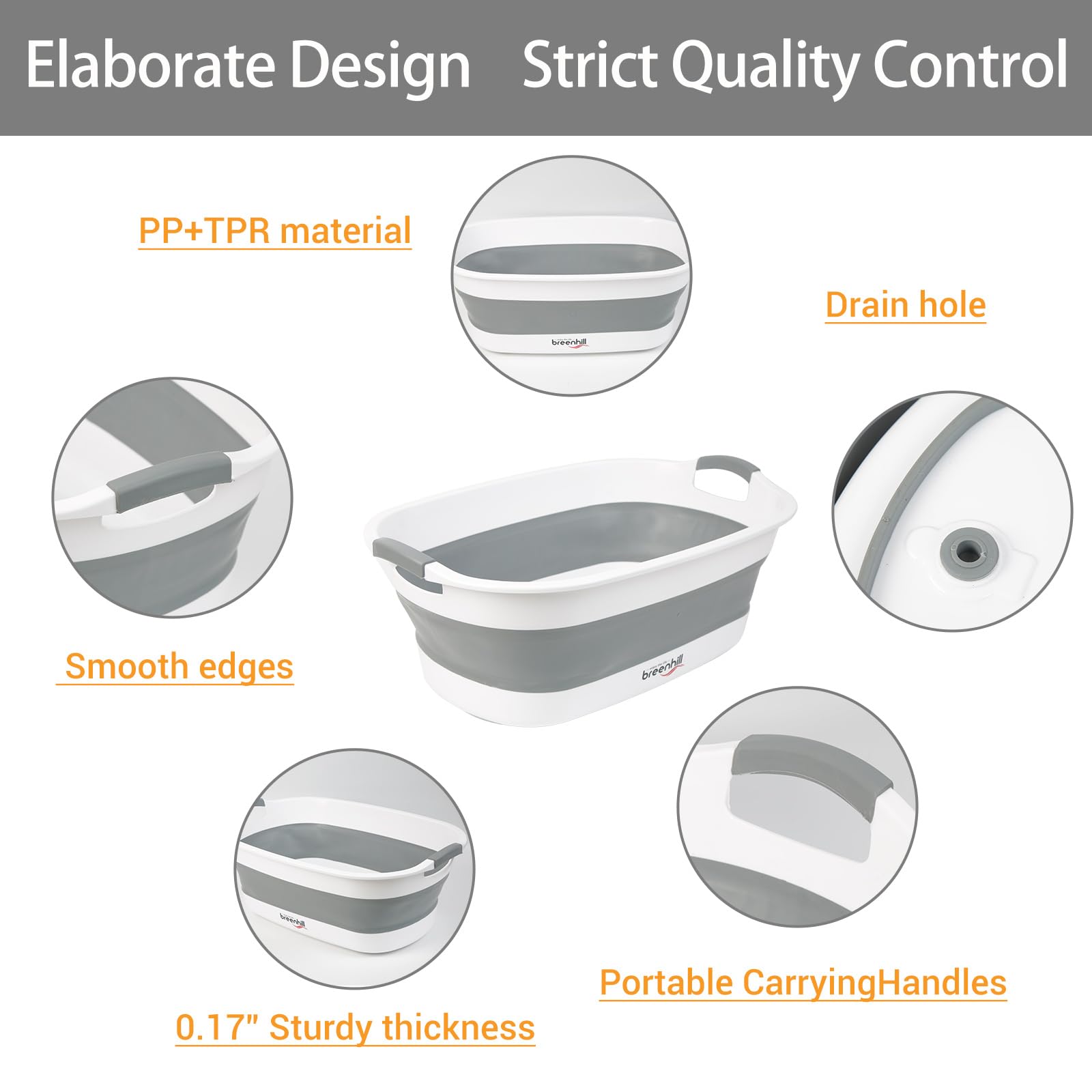 BREENHILL dog bath tub with water drain plug for quick drainage.