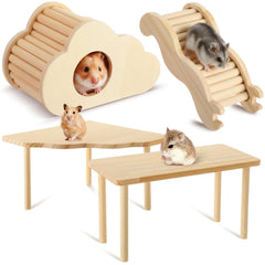 BreezeHug hamster platform for climbing and viewing in a bright cage.