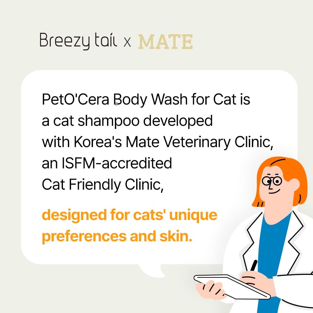 Breezytail PetO’Cera kitten bath scene demonstrates tear-free bathing.