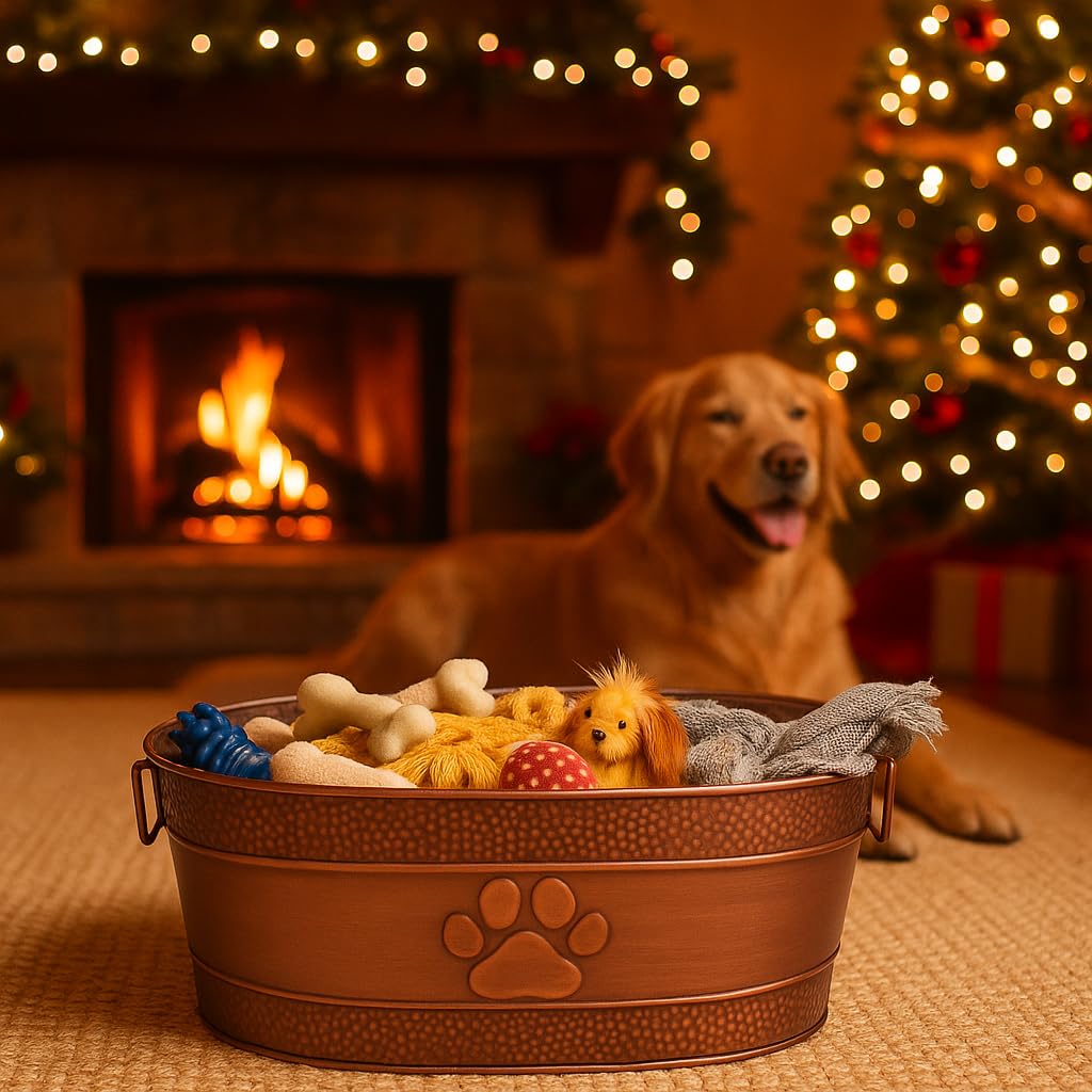 Perfect for farmhouse or modern interiors to organize pet essentials.