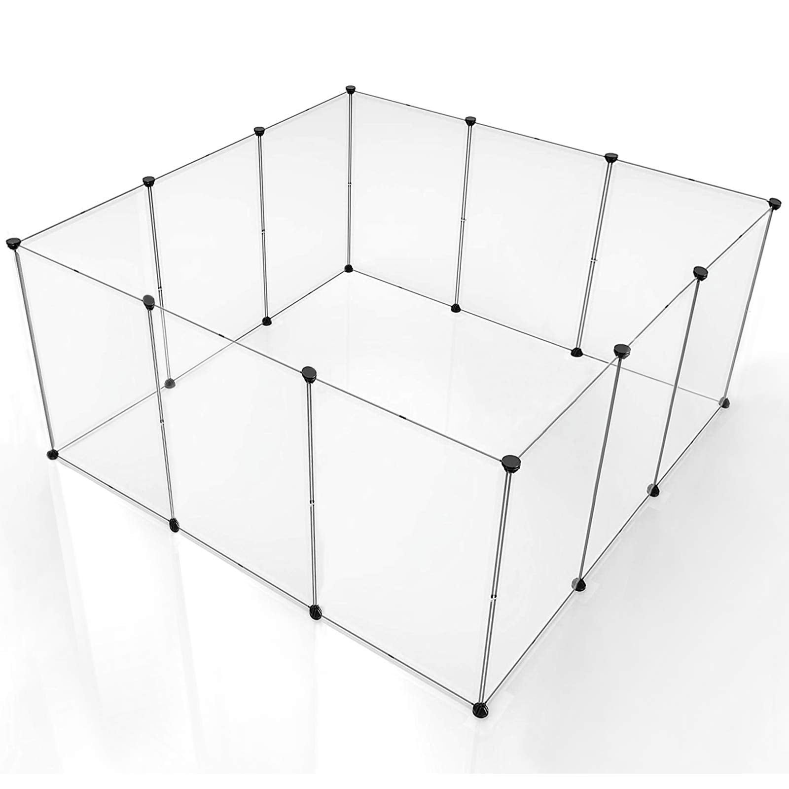 BRIAN & DANY clear acrylic playpen panel lets you observe your pet inside clearly