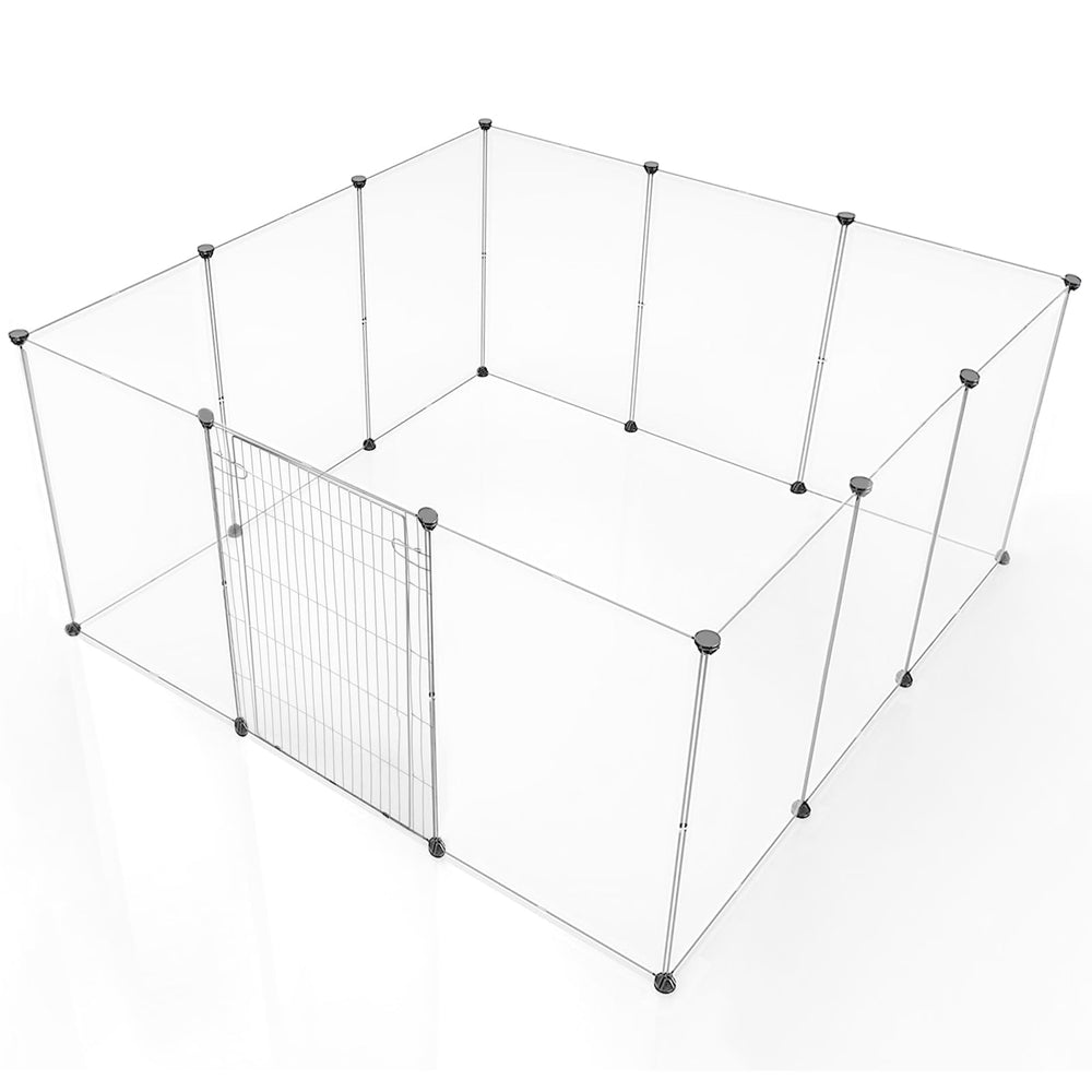 BRIAN & DANY playpen gate open for easy access during playtime