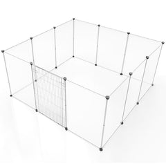 BRIAN & DANY playpen gate open for easy access during playtime