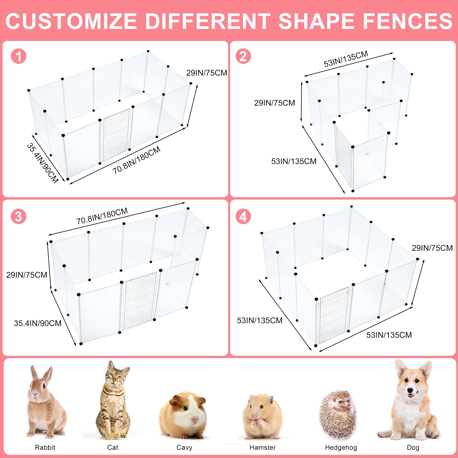 BRIAN & DANY transparent panels provide clear visibility for watching pets.