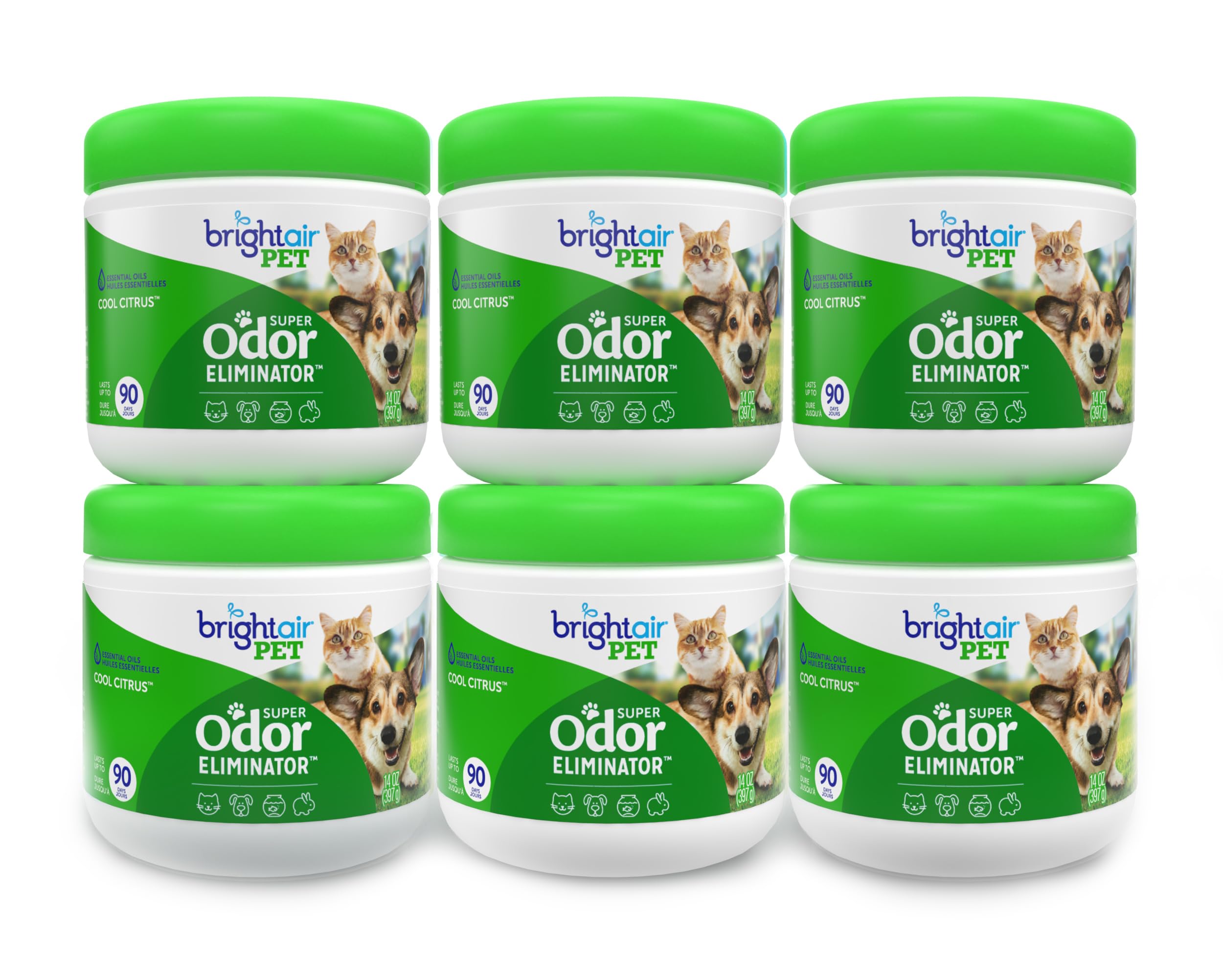 Bright Air 14 oz odor eliminator jar ready for long-lasting freshness in medium spaces.