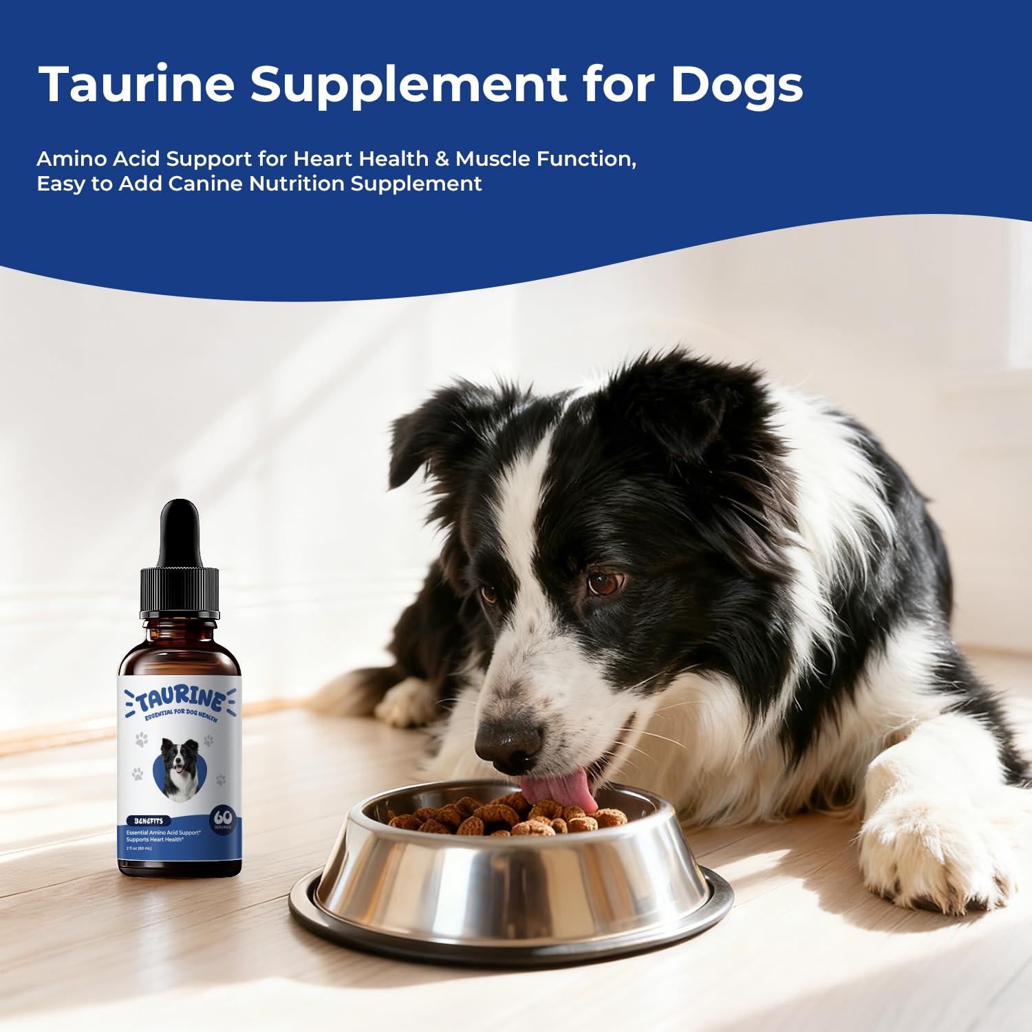 BrightBarki taurine drops pour, simple measurement to add to meals.