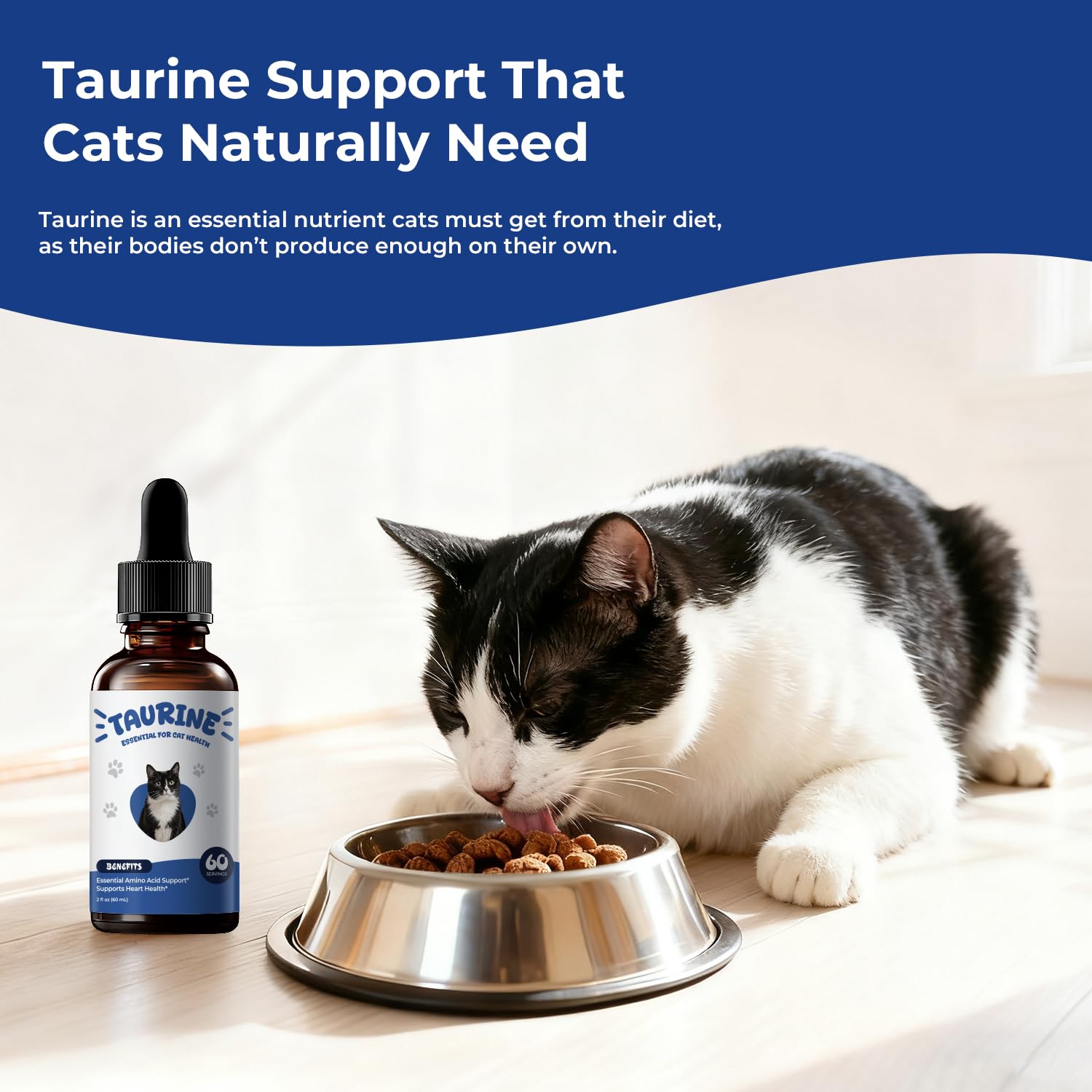 BrightBarki Taurine drops with dropper for precise routine dosing.