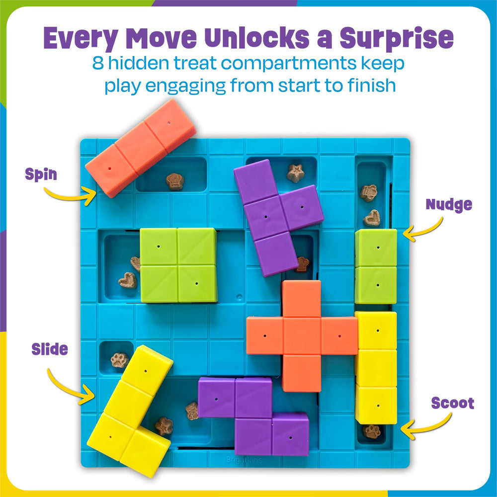 Brightkins Brain Teaser Puzzle hidden treats boost sniffing and problem-solving play.