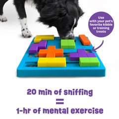 Brightkins Brain Teaser Puzzle slow-feeder mode promotes calmer eating routines.