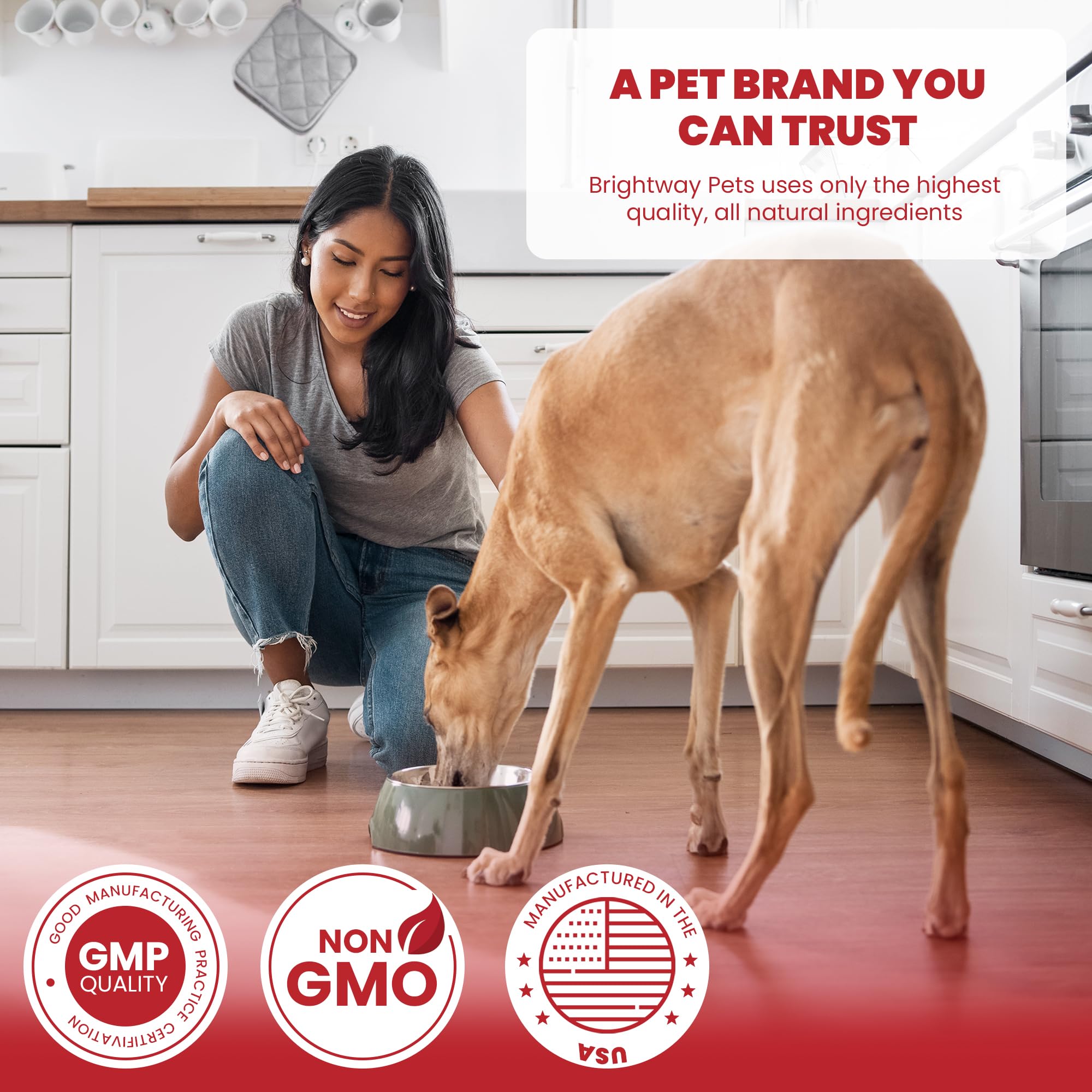Brightway Pets Grass-Fed Collagen for Dogs third-party test seal symbol