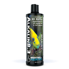 Brightwell Aquatics Alkalin8.3 bottle pour stabilizing alkalinity for reef tanks