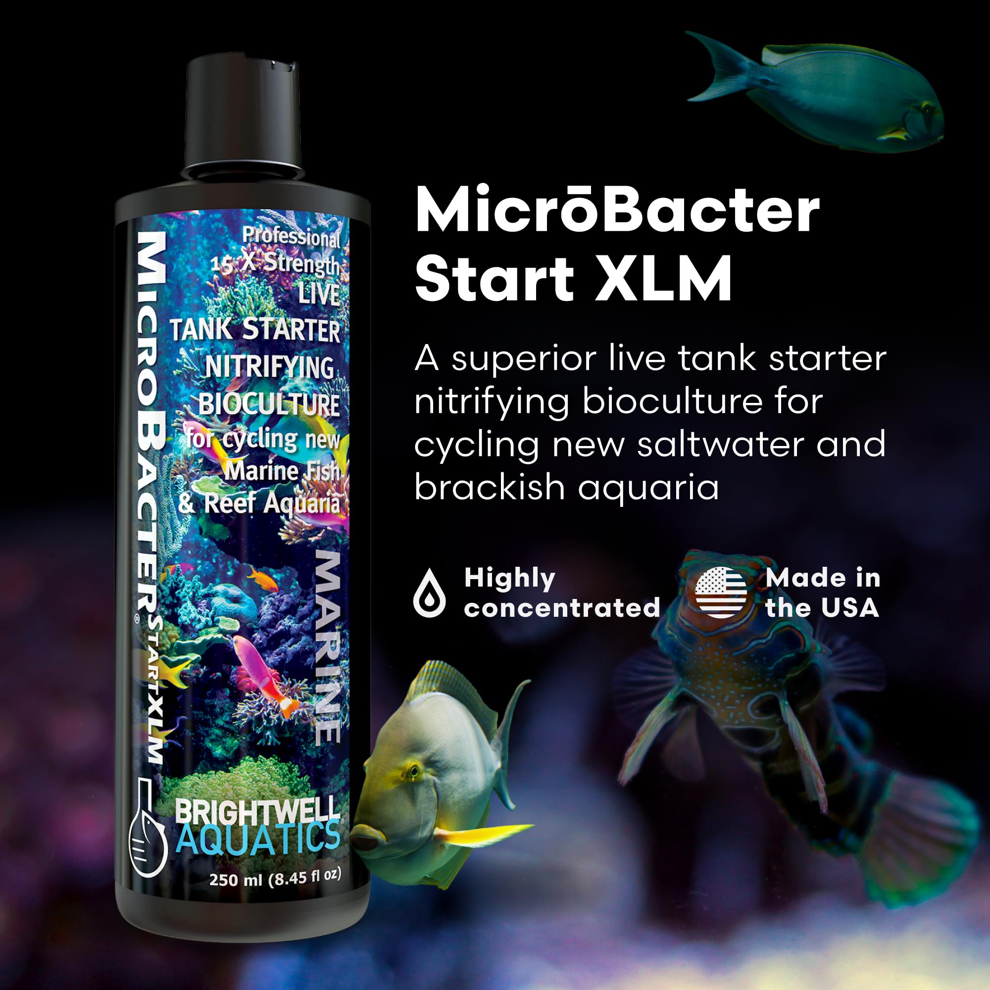 Brightwell Aquatics MicroBacter Start XLM being poured into a tank for fast filtration setup