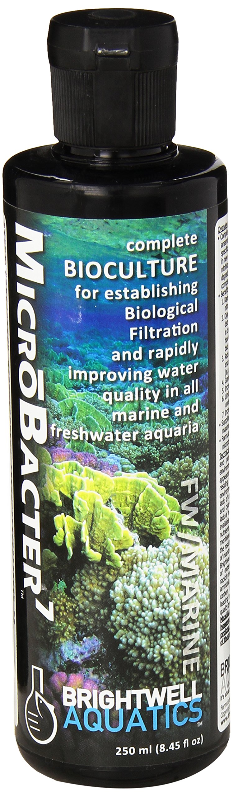 Brightwell Aquatics MicroBacter7 bottle front view supporting robust biofiltration