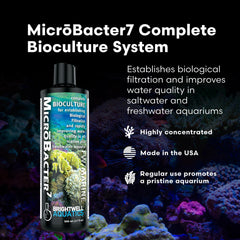 Brightwell Aquatics MicroBacter7 bottle pour demonstrates simple dosing.