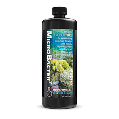 Brightwell Aquatics MicroBacter7 bottle shown for aquarium balance and microbial conditioning