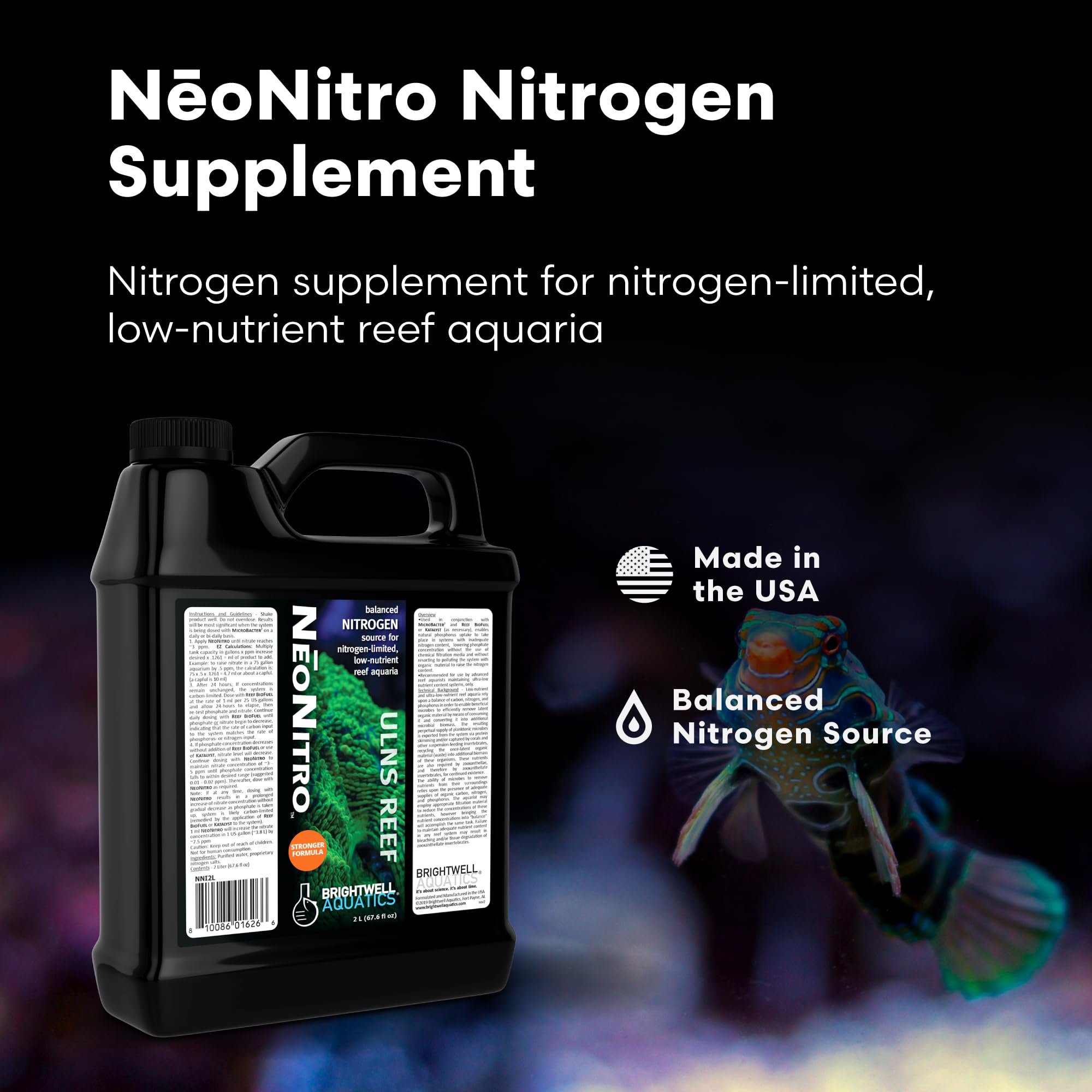 Brightwell NeoNitro dosing process shows daily use for stable reef nutrients.