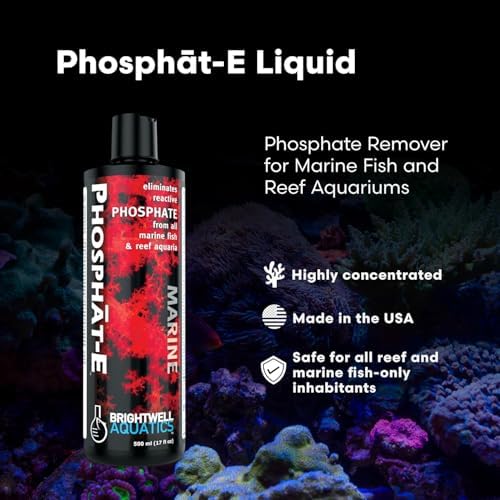 Dosing spout shown for precise phosphate reduction in marine aquariums.