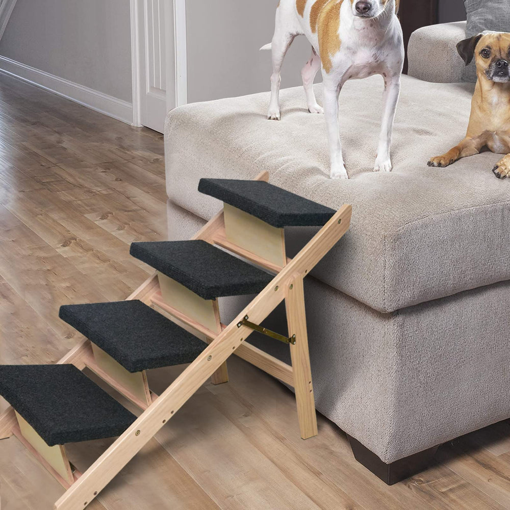 BRIKY dog stairs designed for car trips and couch access