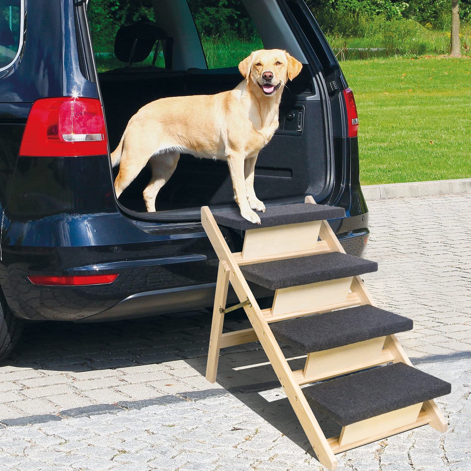 BRIKY dog stairs padded steps provide comfortable climbs for dogs