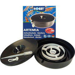 Brine Shrimp Direct hatchery dish front view demonstrates simple, beginner-friendly setup.