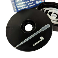Brine Shrimp Direct hatchery dish video tutorial image demonstrates quick setup tips.