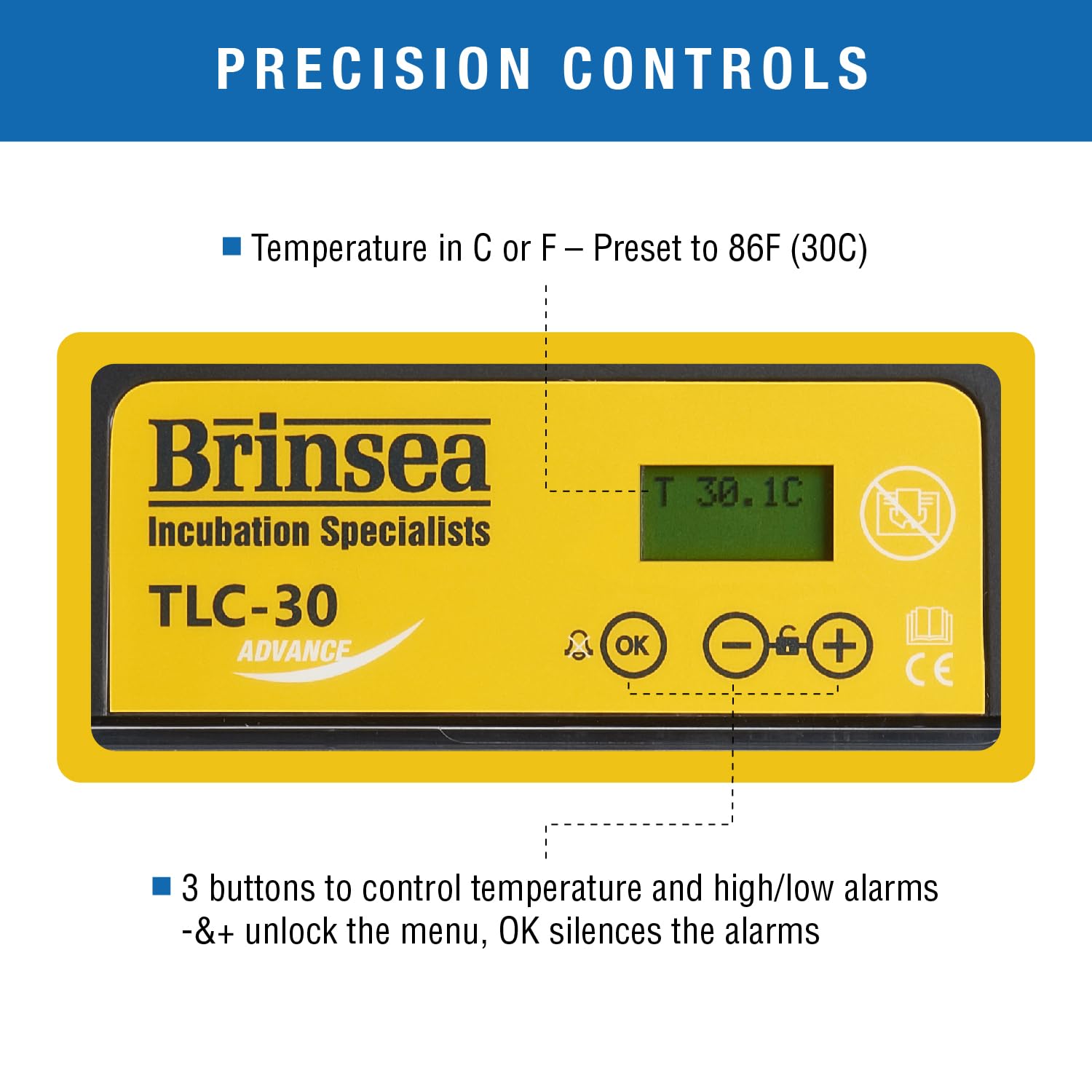 Brinsea TLC-30 Advance adjustable vent controls airflow for warm rooms.
